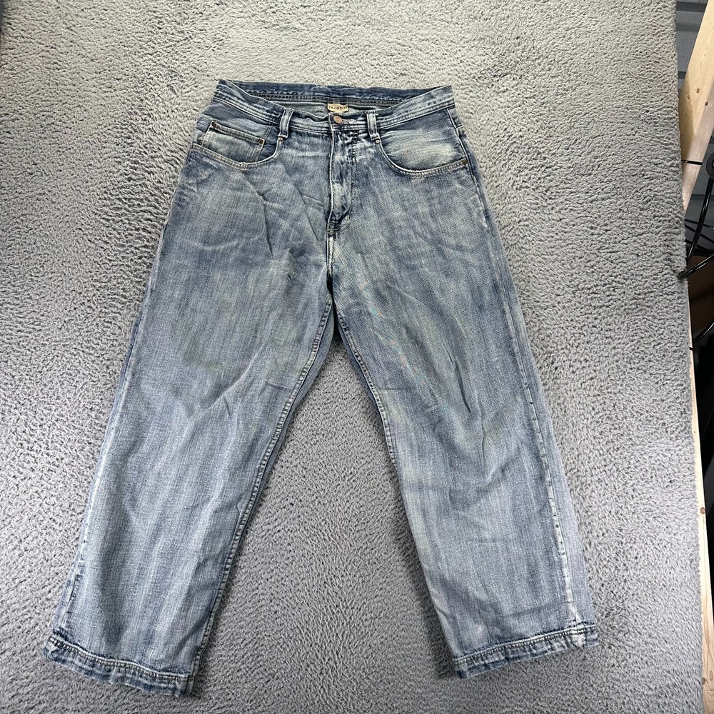 Vintage‎ Decoded Jeans Mens 34x30 Gray Cotton Denim Straight Leg Baggy Workwear